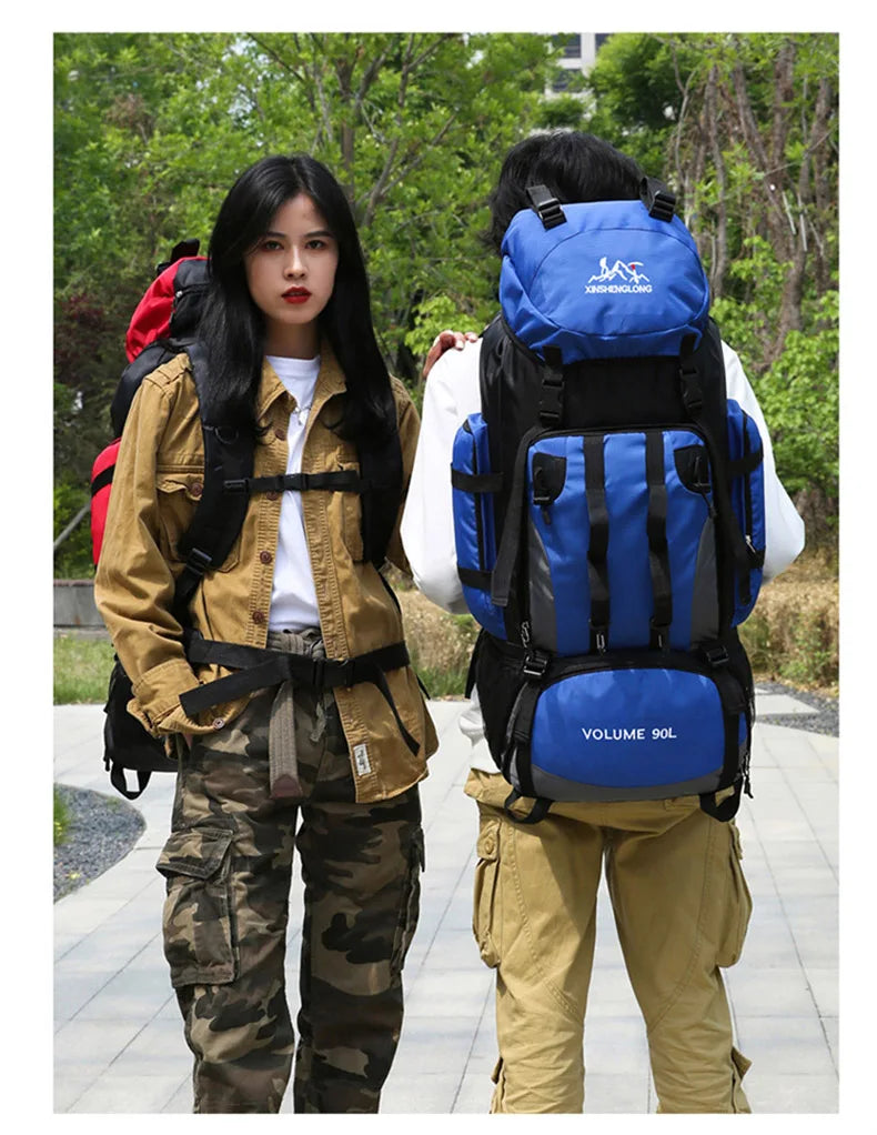 90L Waterproof Hiking Backpack – Large Capacity Trekking & Camping Rucksack for Men